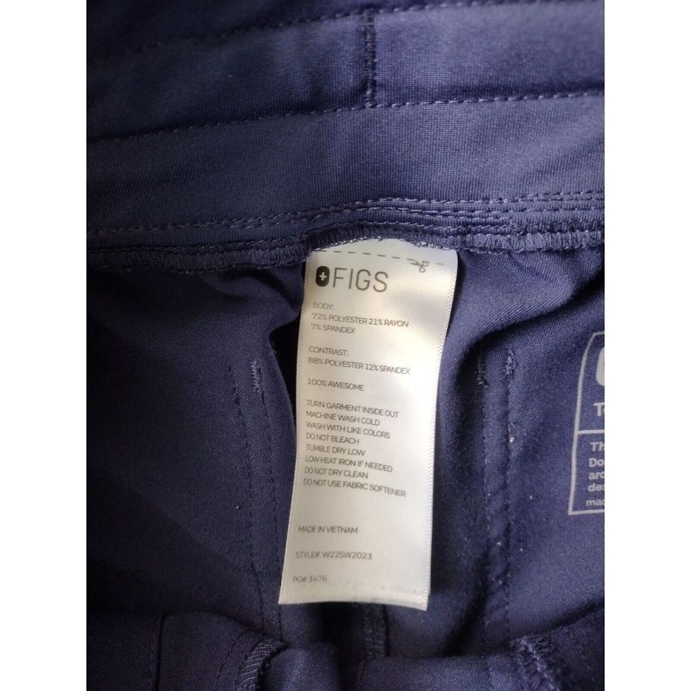 Figs Scrub Pants Womens XS Blue Yola Cargo Ankle Slit W2SW2023‎ Technical - Picture 8 of 10